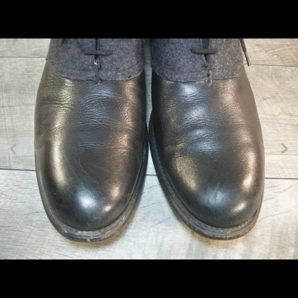 J D Fisk Black Leather Saddle Leather Oxfords 11 main image 8
